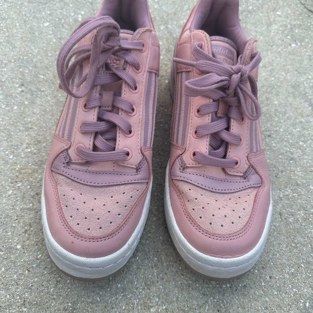 Adidas Forum Bold Low Women's 7.5 Pink Purple Casual Athletic Shoes Sneaker